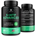 TWINLEAF 5 HTP Ergänzung für Mood-Unterstützung - Made in USA - Natürliche 5-HTP & L-tryptophan Kapseln - 5-HTP-Booster für Männer & Frauen - proprietäre Formel für Stimmung und Entspannung - 60 Vegan Kapseln