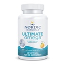 Nordic Naturals Ultimate Omega, Lemon Flavor - 60 Soft Gels - 1280 mg Omega3 - High- Potency Fish Oil Supplement with EPA & DHA - Promotes Brain & Heart Health - Non-GMO - 30 Servings