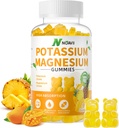 Kálium Magnézium gumik, Új Formula Nyugodt Magnézium Glicinate Gumies, rágható gumi kiegészítők lábszárrák és izmok, Ananász aroma 90 gróf