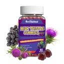 Milk Thistle Gumies, Milk Thistle Extract 1000mg, Liver Detox, Antioxidant Support, Non-GMO, Non-Gluten, Vegan, Milk Thistle Supplement, 60 Count