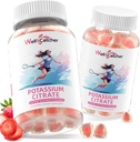 Kalium Citrate Gummis für Erwachsene Männer Frauen - High Kalium Supplement 500 MG Zucker kostenlose Unterstützung Elektrolyt Balance Leg Cramps Vegan Non-GMO Bio Erdbeer Flavor 2 Packungen