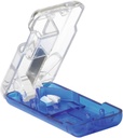EZY DOSE Pill Cutter és Splitter Built- in Pill Dispenser, Easy- Cut Stainless Steel Blade tabletta, Vitaminok, Gyógyszer, Portable, Travel- Size Pill Cutter Seniors, Háziállat & Napi használat, Kék