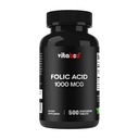 Folic Acid 1 mg (1000 µg) (B9-vitamin) - 500 Vegetáriánus tabletta - egy esszenciális prenatális és postnatalis vitamin