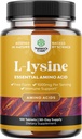 Natings Craft L- Lysine Free Form kapszula - magas hatáserősségű L- Lysine kiegészítés szem-egészségügyi Lip Care Collagen szintetizátor és immuntámogatás - Essential Amino Acid - 1000mg per Serving - 100 Count