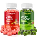 Superfood Gyümölcsök és zöldségek Gumifélék (120 sajt), 12 + Superfruits & 30 zöldség, Gyümölcs & Gyógynövények, Gyümölcs és Növényi Vitaminok, Non-GMO, Pectin- alapú, Gluten- mentes