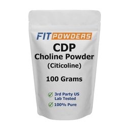 Citicoline Powder, CDP Kolin Powder Pure with Scoop, Non-GMO, Cognitiv Supplement for Memory and Learning (100 gramm)