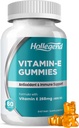 E-vitamin Gummeus 268mg 400 NE, természetes E-vitamin rágókiegészítés felnőttek, nők és férfiak, bőr és immunrendszeri egészség, antioxidáns, narancs aroma, 60 gróf