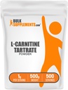 BulkSupplements.com L-Carnitin L-Tartrate Pulver - Fat Burner für Männer - Fat Burner für Frauen - Carnitine Supplement - Pre Workout Weight Loss - Weight Loss Powder (500 Gramm - 1,1 lbs)