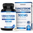 Turkesteron kiegészítés 500 mg (120 kapszula) - Stamina, Drive, Athletic Performance & Muscle Mass - (Ajuga Turkestanica Std. - 10% Turkesteron) (Hasonló az ekdiszteronhoz) - Non-GMO & Vegan kapszula