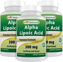 Best Naturals Alpha Lipoic Acid 300 mg 120 kapszula (120 db 3 darabos csomag)