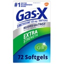 Gas- X Extra Strength Gas Relief Softgels 125 mg szimetikon a Bloating Relief - 72 Count