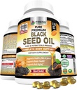 FRISS HEALTHCARE Fekete Seed Oil Pools Cold Pressed 1300mg - 100% Tiszta nem GMO Nigella Sativa - Immune & Joint Support - Premium Softgel kiegészítés
