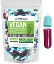 XPRS Nutra mérete 0 üres kapszula - 100 darab üres vegán kapszula - vegetáriánus tabletták - DIY növényi kapszula Fill- Veggie Pill Caps Do- It- Yourself kiegészítők (Multi Color)