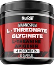 60 kapszula - Magnézium L- Threonate kapszula 500mg Magnézium Glicinate 500mg L- Theanine 200mg & Apigenin 50mg - Lenyűgöző előnyei a pozitív hangulat, immunrendszer, agy egészség és fókusz