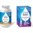 TheraTears 1200mg Omega 3 Supplement for Eye Nutrition, Organic Flaxseed Trigliceride Fish Oil & Dry Eye Theraper Lkening Eye Drops for Dry Eyes, Preservative Free Eye Drops