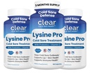 Lysine Cold Sore Treatment for Lips with Pre-Probiotics & VIT C | 3 Month Supply | Supercharged Lysine Capsules with Rhamnosus & Acidophilus for Cold Sores Relief, Skin + Gut Health & Immune Support