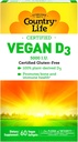 Country Life Vegan D3, 60 gróf