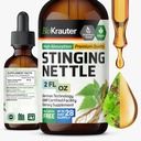BIO KRAUTER Stinging Nettle Tinkture - Nettle Root Extract Liquid - Vizelettámogató kiegészítés - Urtica Dioica Natural Extract - Vegan, Sugar & Cool Free Drops 2 Fl.Oz.