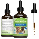 Kisállat Wellbeing Young at Heart for Dogs - Heart Health, Circulatory & Cardiovascularis System, Hawthorn, Anyavirág, Schisandra - Veterinarian- Formuled Herbal Supplement 4 fl oz (118 ml)