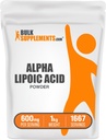 BulkSupplements.com Alpha Lipoic Acid Powder - ALA Supplement, Alpha Lipoic Acid 600mg - ALA Powder, Gluten Free - 600mg Alpha- Lipoic Acid per Serving, 5kg (11 db) (5 db-os csomag)