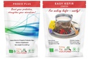 Vágási Edge Cultures Prebio Plus + Kefir Starter Culture Prebiotic Fiber Powder Best Custom Blend of Organic Prebiotic Fibers Dietary Supplement (1 Prebio Plus + 1 Kefir 20g)