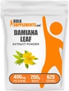 BulkSupplements.com Damiana Extract Powder - Damiana Supplement, Herbal Supplement - Vegan & Gluten Free, 400 mg per Serving, 250g (8.8 oz) (1-es csomag)