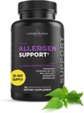 Livingood Daily Allergen Support, Natural Allergy Supplement with Vitamin C, Quercetin, Nettle Leaf, Cink, Bromelain & Tinospora, Non GMO, Vegan, Immune Support Formula, 120 Vegetáriánus kapszula