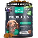 Probiotikumok kutyák Gut Health, emésztés, immunitás, Yeast Balance, Itchy Skin, Allergia támogatás - kutya probiotikus rágás emésztési enzimek Gut Flora- Soft kezelések sütőtök és élesztőpor
