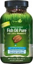 Double- Potency Halolaj Tiszta Irwin Naturals, Citrus Flavor D3-vitaminnal, 60 folyékony Soft- Gels