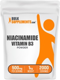 BulkSupplements.com Niacinamide Powder - Niacinamid 500mg - B3-vitamin Niacinamid - B3-vitamin Por - B3-vitamin Nikotinamid 500mg - 500mg Nikotinamid szervingenként (5 Kilogramma - 11 font)