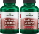Swanson Sunflower Lecithin - Kräuter-Ergänzung Förderung gesunder Gehirnfunktion - Natürliche Formel Unterstützung Herzgesundheit & Gesunde Lipid Balance - (90 Softgels, 1200mg Jeder) 2 Pack