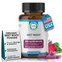Organic Beet Root Powder Capsules 124; Support Energy, Stamina & Endurance, Boost Nitric Oxide, Support Heart Health & Circle Affairs 124; Non-GMO Therapine, USA Made & GMP Certified