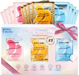 grace & stella alatt szem foltok (12 pár) Szemvédők Puffy Szemek és Sötét Körök - Stocking Stuffers, Karácsonyi ajándékok Nők - Ajándékok a születésnapok, Bachelorette Party, koszorúslányok, Self Care