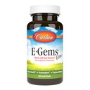 Carlson - E-Gems Elite, 400 NE E-vitamin tokoferolokkal és tocotrienolokkal, szív egészséggel és optimális wellness, antioxidáns, 60 lágy gél