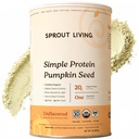 Sprout élő szerves sütőtök mag fehérje por, ízesítetlen, 20 gramm növényi alapú fehérje por mesterséges édesítők nélkül, nem tejtermék, nem GMO, Vegán, glutén mentes (1 font, 30 adag)