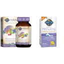 Kert az élet női prenatális multivitamin D3, B6, B12, C & Iron & Minami Természetes Prenatalis DHA Omega 3 halolaj kiegészítés Softgels, Lemon, 30 gróf