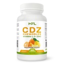 C D Z CHEWABLES - 124; C-vitamin, 1000mg - 124- vitamin; D3 - vitamin- 124- cink - 124- cink; Non- GMO & Gluten Free - 124-; 120 Vegetáriánus rágótabletta - 124-; 120 adag