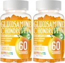 Glucosamine Chondroitin Gumies MSM & Elderberry Extra Strength - Közös támogatás, antioxidáns immun kiegészítő felnőttek, férfiak és nők 120 Orange Gumies