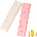 sanderala 2Pack Weekly Pill Organizer, Extra nagy 7 napos Pill Cases Travel Daily Pill Box for Fish Oil, Calcium Tabletta kiegészítők és egyéb vitamin Pill