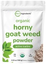 Maximális hatáserősség Szerves, tiszta, kanos kecskehús aktív ikariinekkel férfiak és nők számára, 100 Nagyi, Organic Epimedium Powder for Energy and Immune System Booster, Filler Free és Vegan Friendly