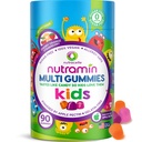 Nutracelle NUTRAMIN Sugar- Free, Allergi- Free 100% Vegan Gumi Multivitamins for Kids - Great Tasting Natural Gumies Your Kids Will Love - 90 Count Bottle