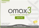 Omax3 Természetes Omega 3 Halolaj pirula 1500 MG EPA DHA - Omega3 zsírsav-kiegészítők Izom & Joint - Gluten Free, Wild Caught, Nem GMO, 60- napos ellátási buborékcsomagolás (2 doboz)