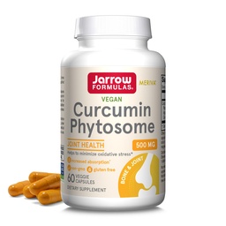 Jarrow Formulas Curcumin Phytosome 500 mg - 60 Veggie kapszula - Merivával formázva - antioxidáns támogatás kiegészítés - Joint Health & Support - 60 Servings