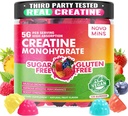 novotinok Creatine Monohidrát Gumies 5000mg férfiak és nők számára, rágószerek Creatine Monohidrát izomerő, izom építő, energia boost, pre- workout kiegészítés (120 gróf)