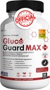 Gluco Guard Max Napi Wellness kiegészítő Vitaminokkal, ásványokkal és gyógynövényekkel - Króm, Magnézium, Banaba, Bitter Melon, és Cink - Non-GMO, Gluten- Free - 60 kapszula