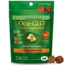 Ocu- GLO Cat & Dog Senior Supplement for Eye Supplement - Rágóképes Vision Vitamin kiegészítők nagy és kis kedvtelésből tartott állatok Care Lutein, Omega3 zsírsavak, Grape Seed kivonat & Antioxidánsok