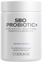 Kodeage SBO probiotikumok, 100 milliárd CFU per szerving, többrétegű talajalapú organizmusok és szerves fermentált botanikai keverék, Shelf- Stable, 90 kapszula
