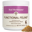 Real Gomba Macska kiegészítés por - Organic Gomba Keverés Antarktiszi Krill & Ashwagandha - Macska Vitaminok idősebb macskák vagy cicák - 2.65 oz Funkcionális Feline Forma