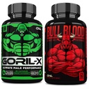 ONL Men 's Tesztoszteron Booster Bundle - GORIL- X & Bull Blood 124; Enhance Strength, Stamina & Energy) 124; with Horny Goat Weed, Maca, Tongkat Ali, Tribulus - 120 Capsules