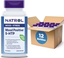 Natrol Mood Possible 5- HTP 50mg L- Theanine, B6- vitamin, B12- vitamin és folsav, étrend-kiegészítő segíti a pozitív hangulatot, 50 tabletta, 25- 50 napos ellátás (csomag 12)